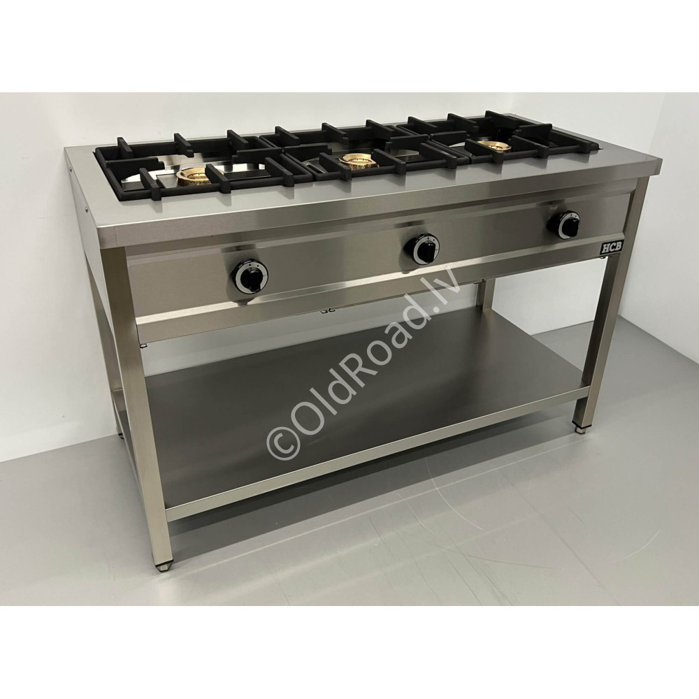 Pancake oven, 3 burners, 3 x 8 kW, 129 cm, Gas HCB stainless steel