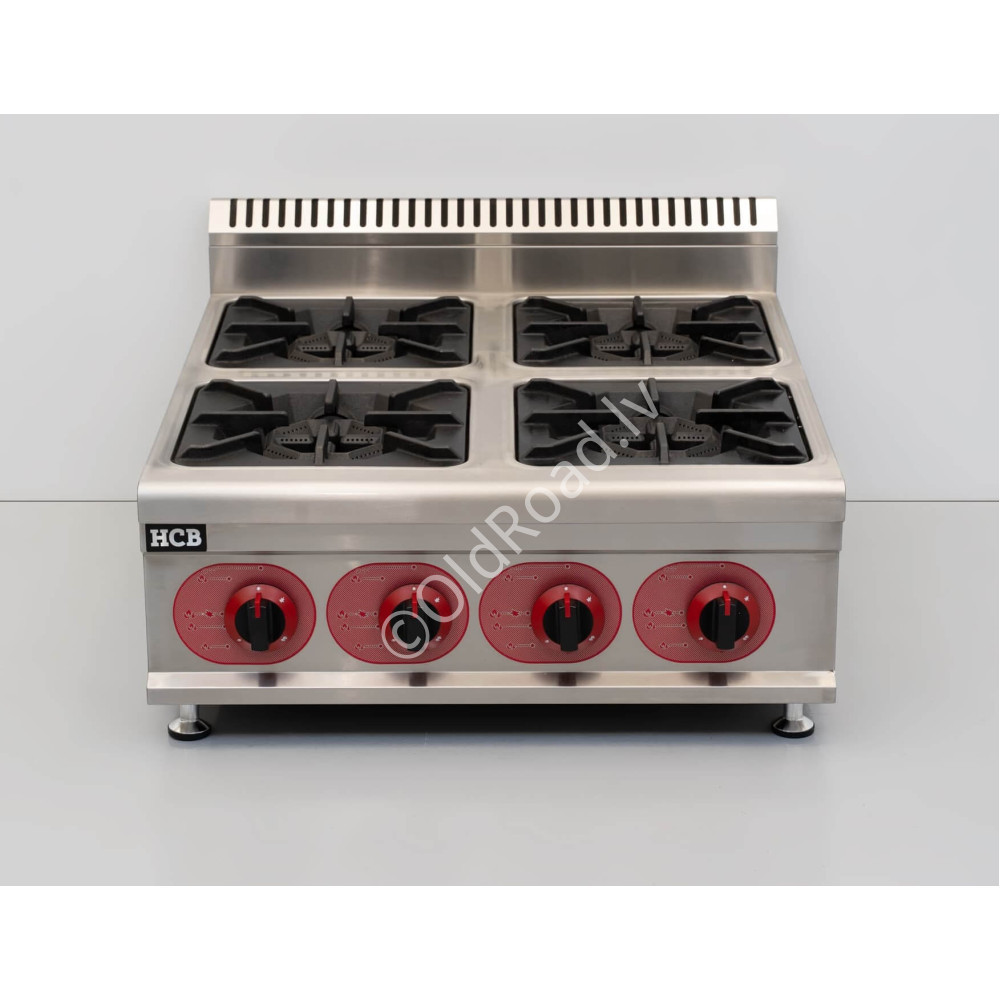 4-burner kitchen stove, propane gas, 29.2 kW, 70 cm HCB