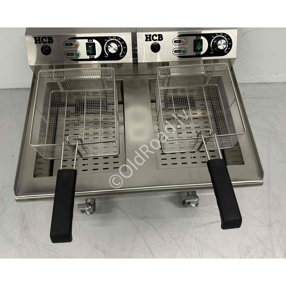 HCB double fryer 2 x 14 liters 2 x 230 V Stainless steel