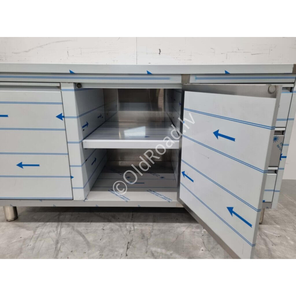 160 cm Work cabinet - work table Stainless steel HCB