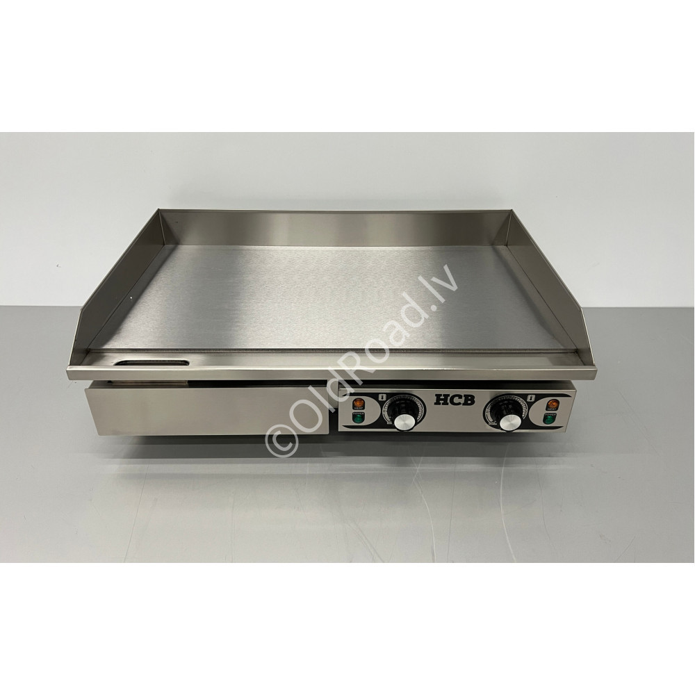 HCB smooth grill plate 73 cm 2 x 230V Stainless steel