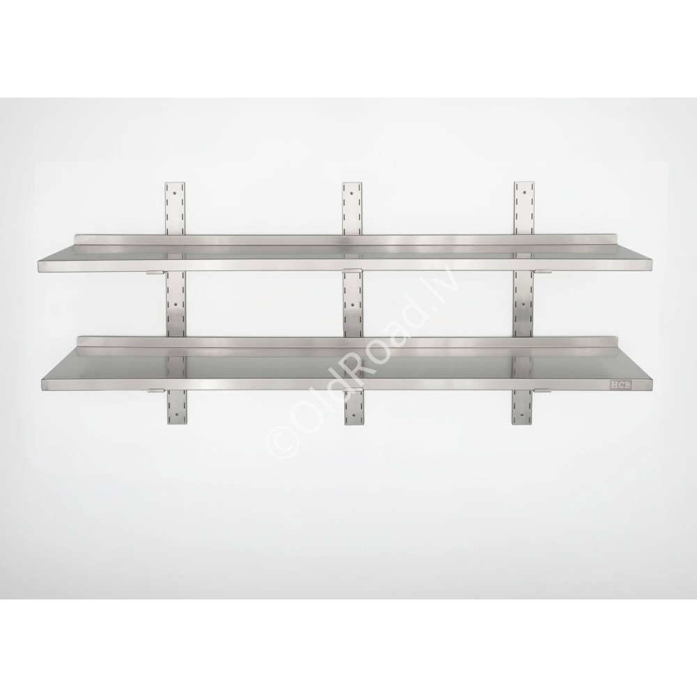 Double-walled shelf 160 x 30 cm HCB Stainless steel
