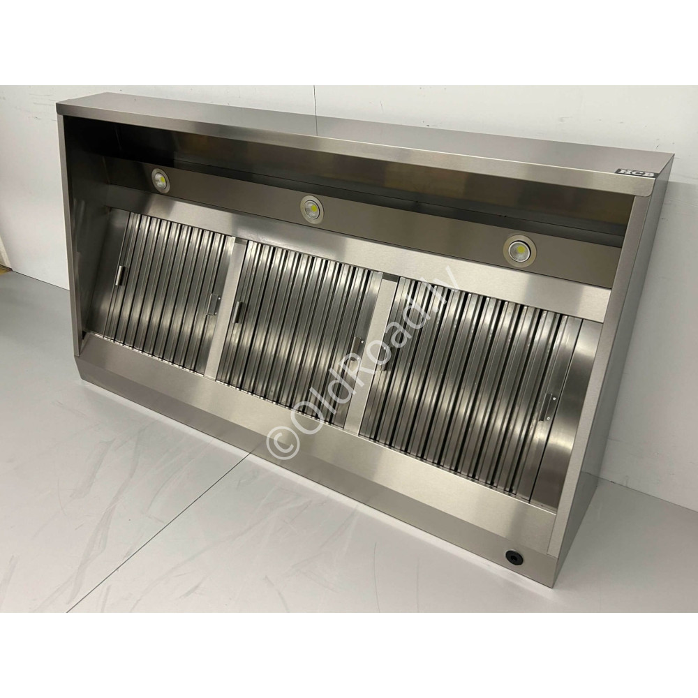 HCB 180cm Cooker Hood with Grille Filters. Premium-line Sloping Model Stainless Steel