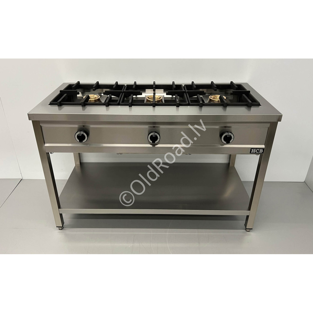 Pancake oven, 3 burners, 3 x 8 kW, 129 cm, Gas HCB stainless steel