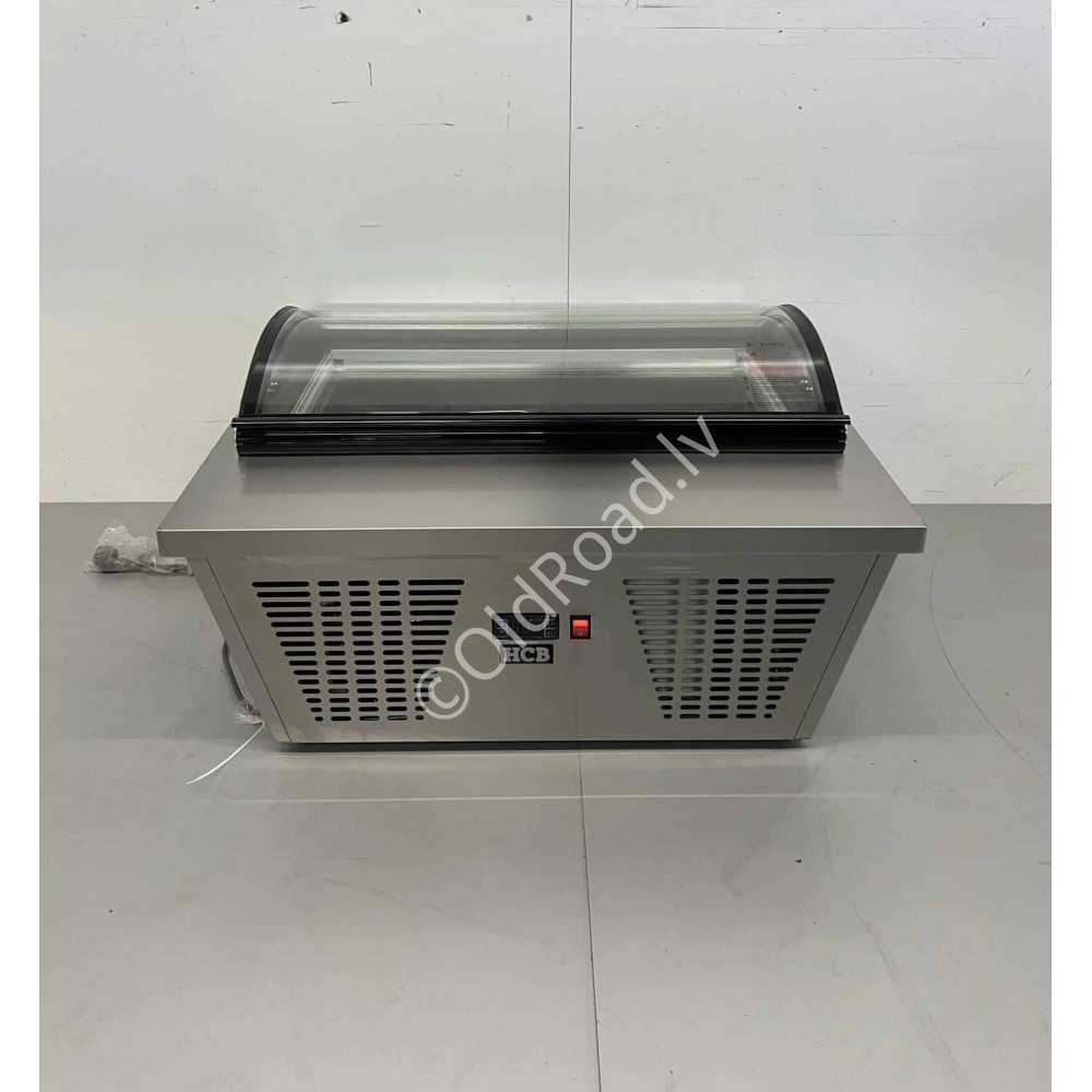 87 cm Ice Cream Display Case with Scoop, Top Freezer, 4 x 5 Litres (1/3 GN), 230V Stainless Steel HCB