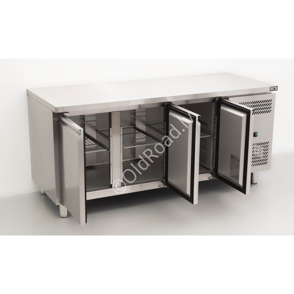 Freezer workbench, 3 doors, 1/1 gastronorm, 179.5 cm, HCB Stainless steel