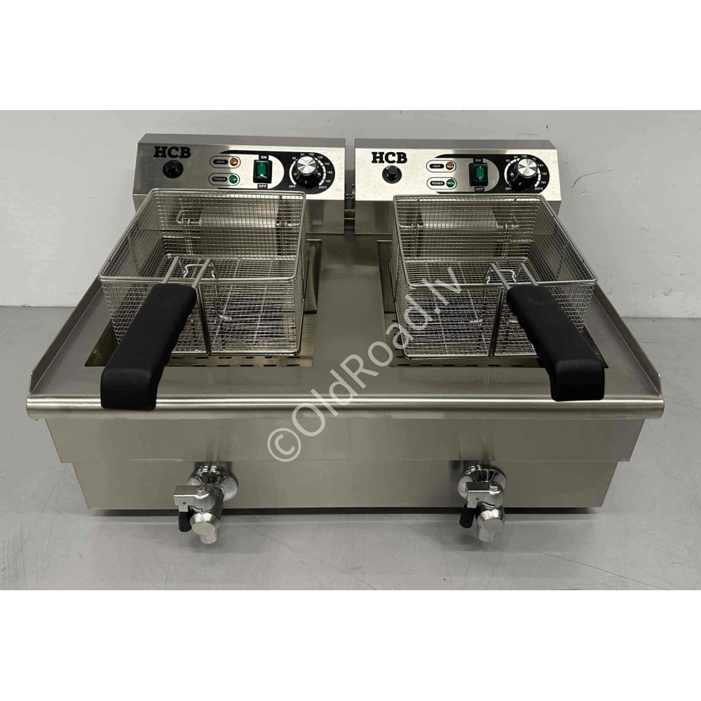 HCB double fryer 2 x 14 liters 2 x 230 V Stainless steel