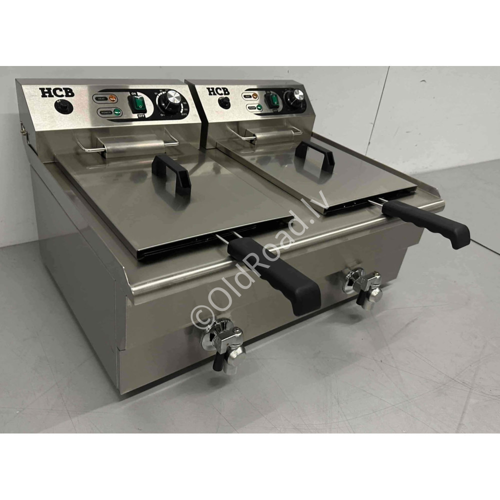 HCB double fryer 2 x 14 liters 2 x 230 V Stainless steel