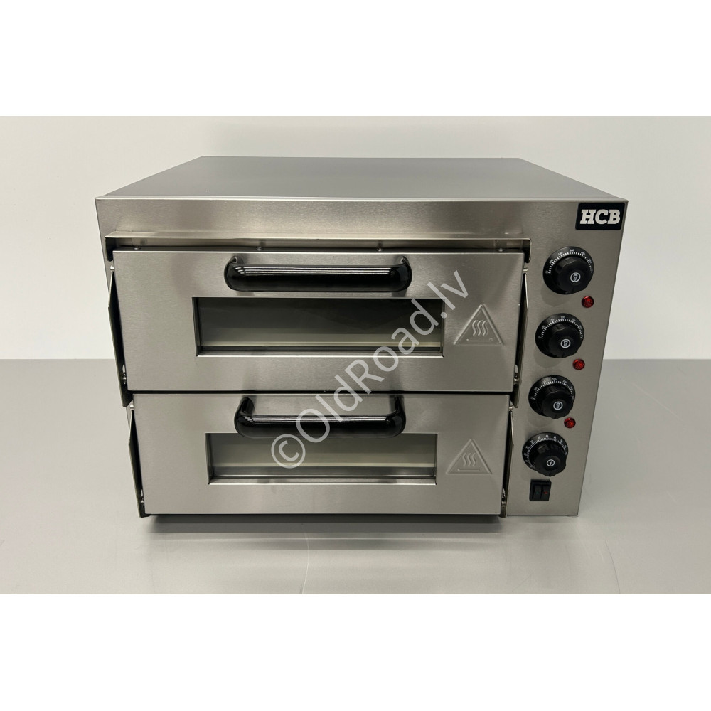 HCB double pizza oven 2 x 40 cm  230V Stainless steel