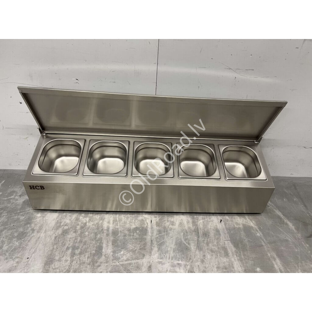 GN container holder with lid 5 x 1/6 88.5 cm Stainless steel HCB