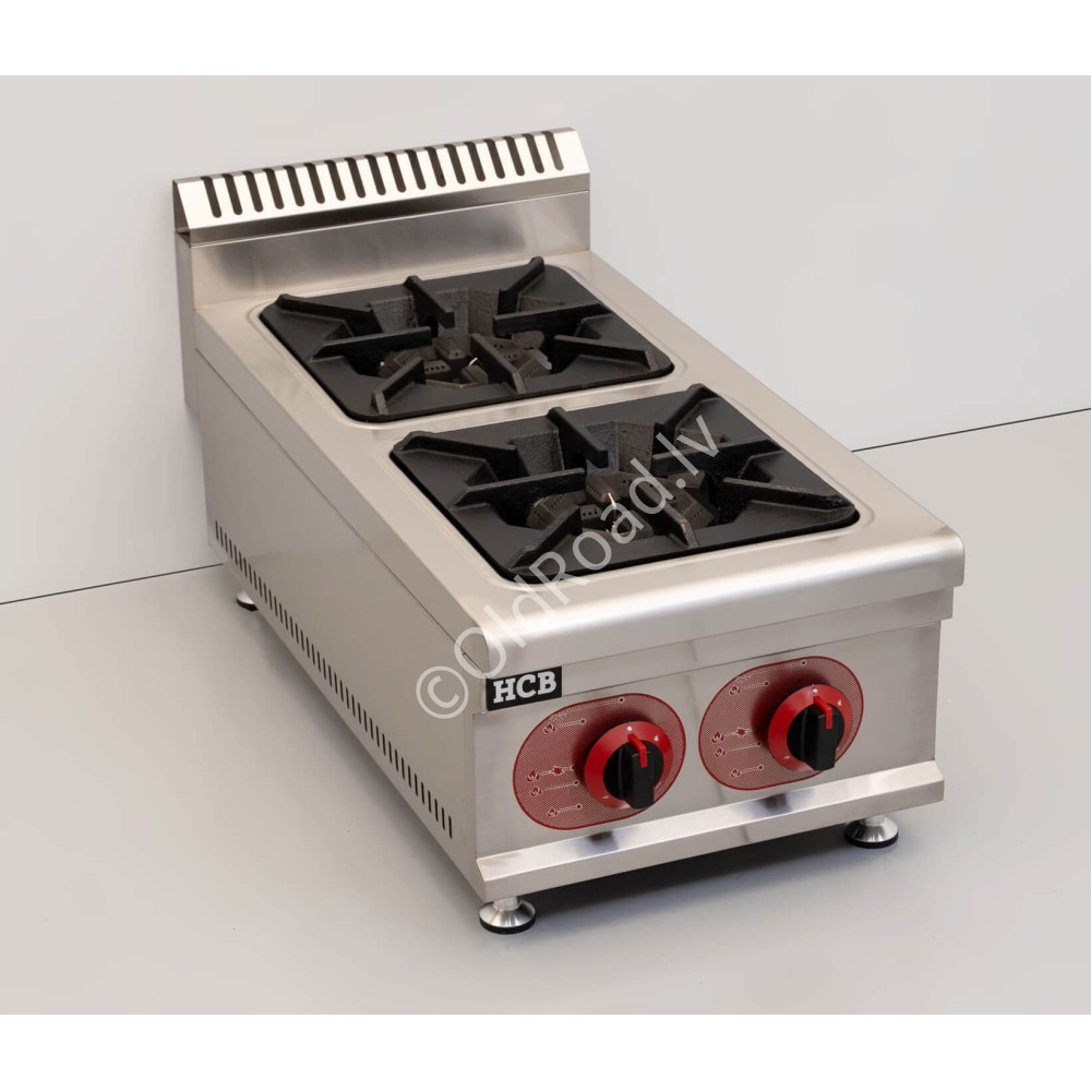 2-burner kitchen stove, propane gas, 14.6 kW, 40 cm