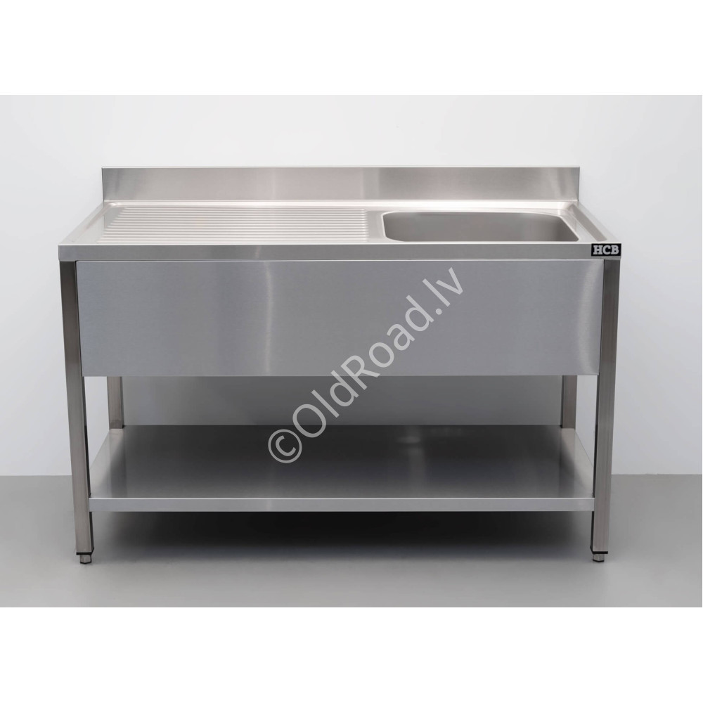 Sink, welded Premium-line 140 cm HCB stainless steel