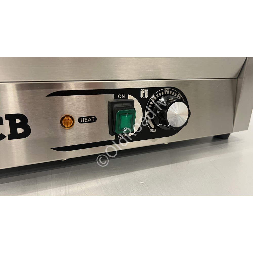 Contact grill Panini grill with grooved edge 230 V Stainless steel HCB