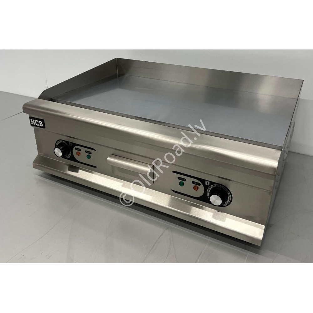 HCB 75 cm grill plate, chrome pan, 400 V Stainless steel