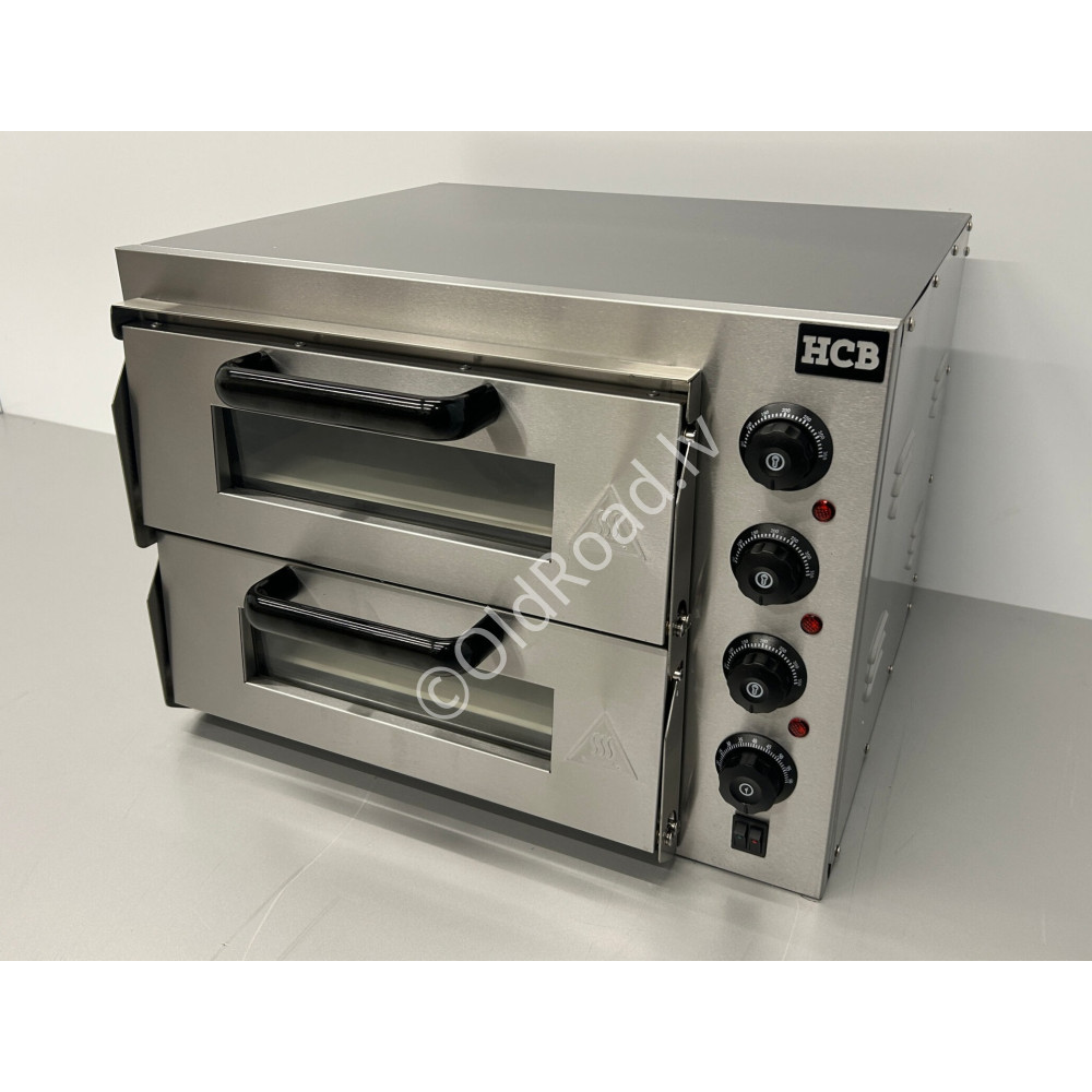 HCB double pizza oven 2 x 40 cm  230V Stainless steel