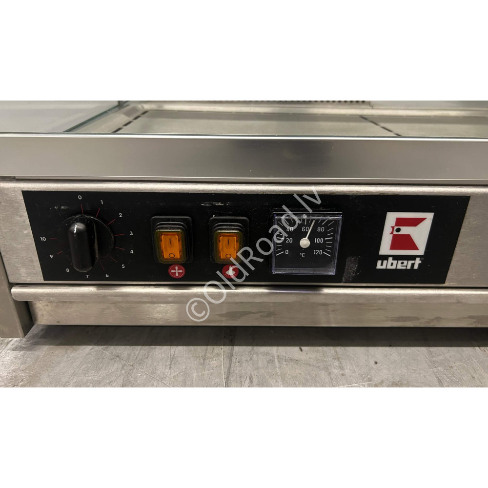 Hot display case 106 cm 230V Stainless steel Ubert