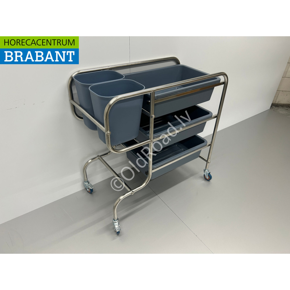 HCB take-out trolley 96 cm Stainless steel