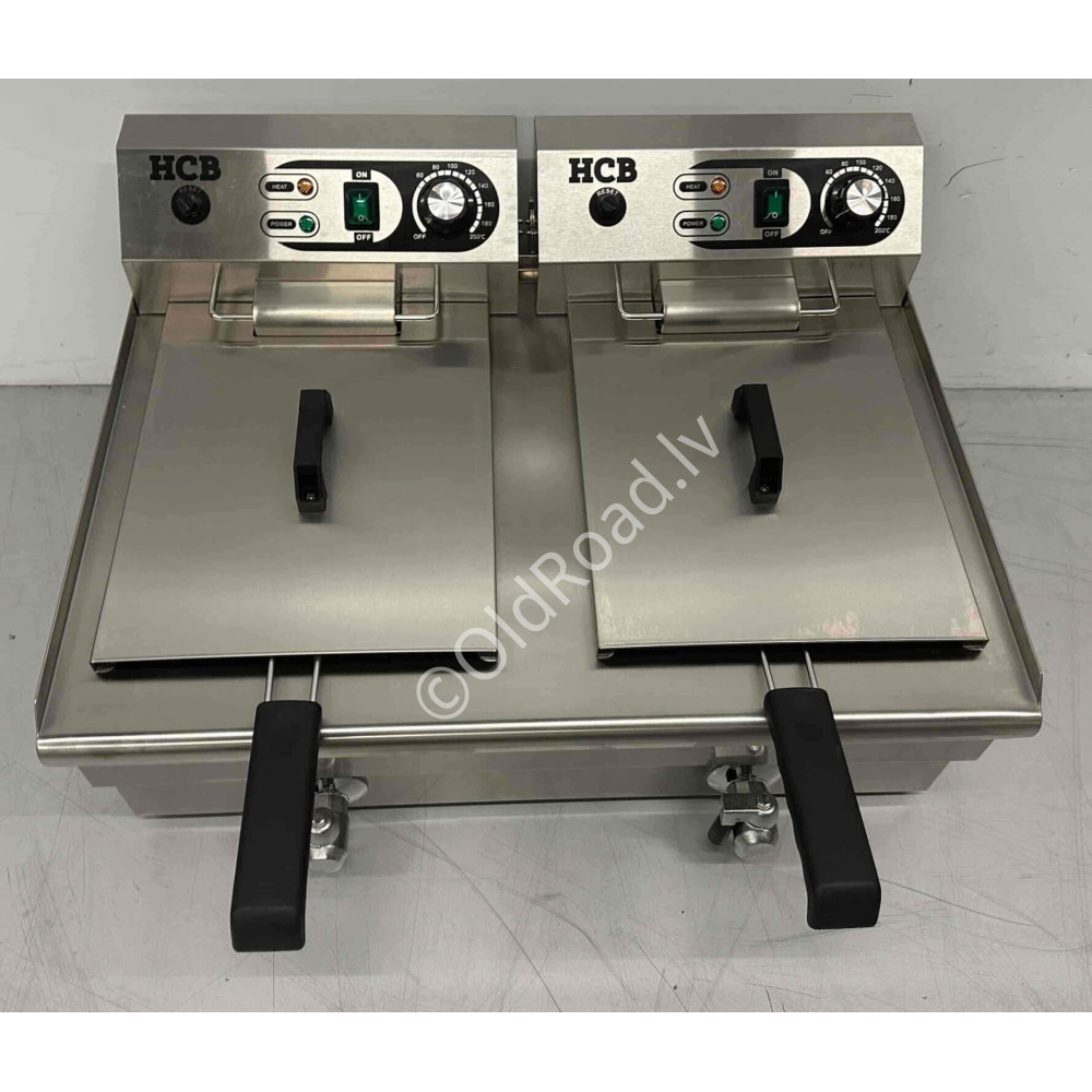 HCB double fryer 2 x 14 liters 2 x 230 V Stainless steel