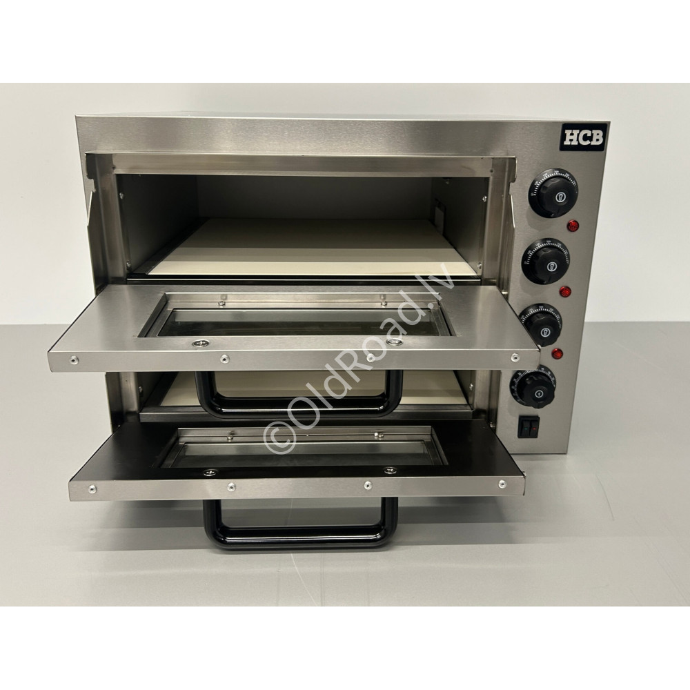 HCB double pizza oven 2 x 40 cm  230V Stainless steel