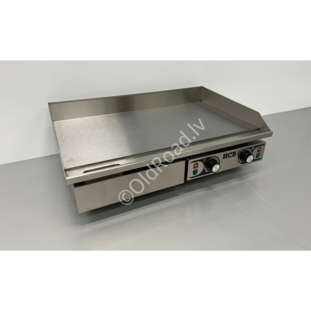 HCB smooth grill plate 73 cm 2 x 230V Stainless steel