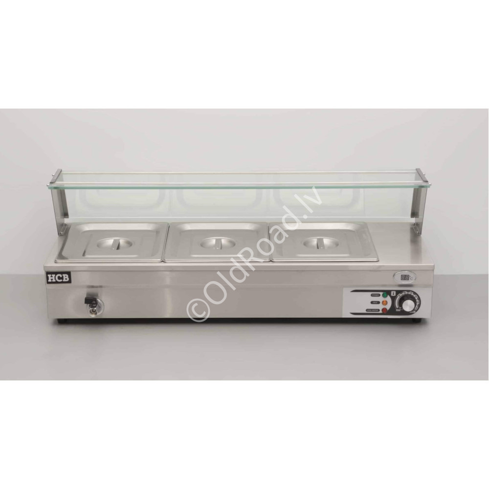Bain-marie 3 x 1/2 GN 95 cm 230V HCB Stainless steel