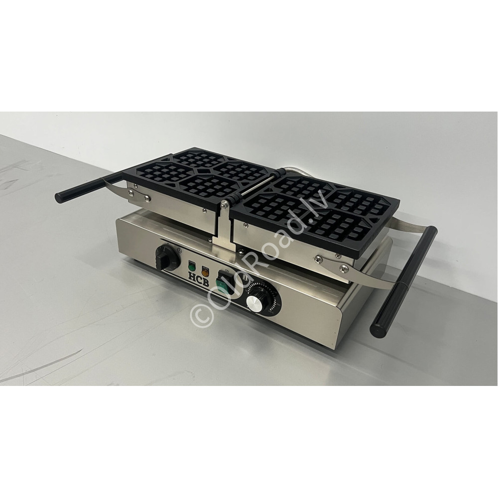 HCB waffle iron with timer, 230 V Stainless steel