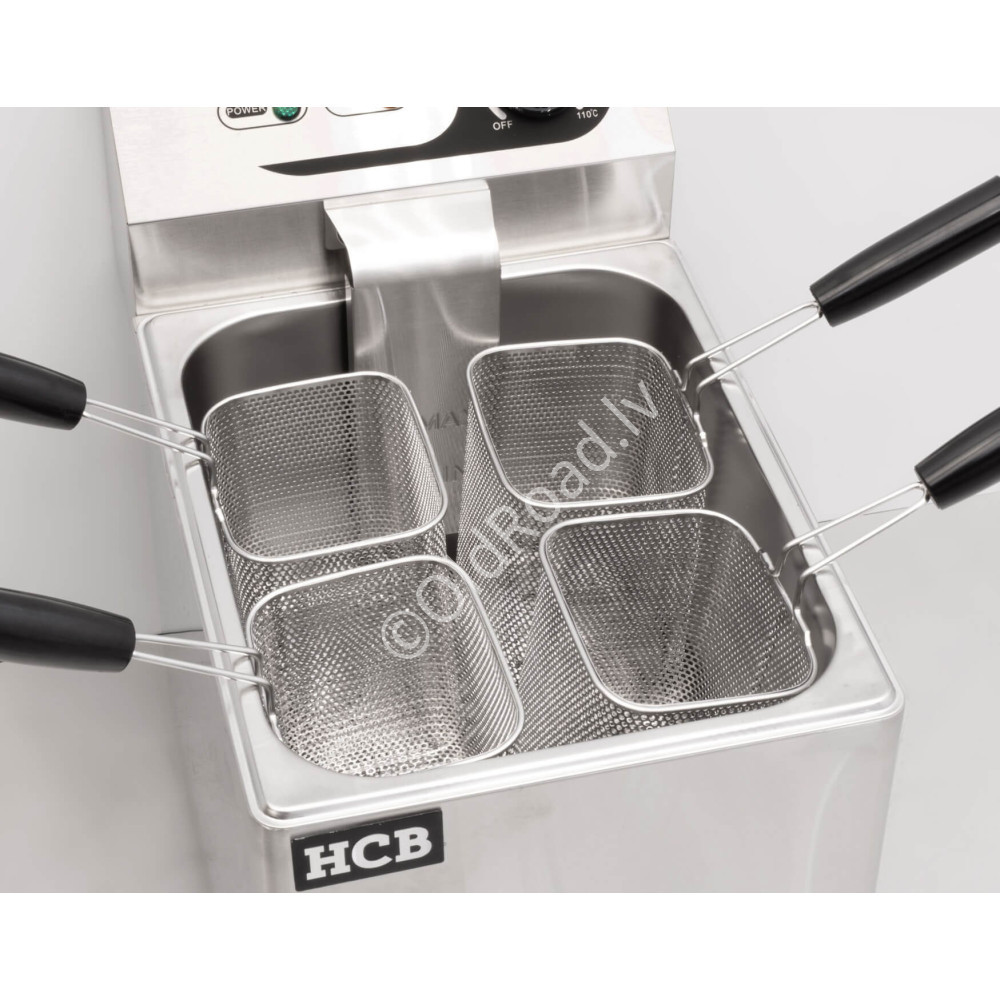 8 liter electric pasta cooker, 4 baskets, 230 V HCB Stainless steel