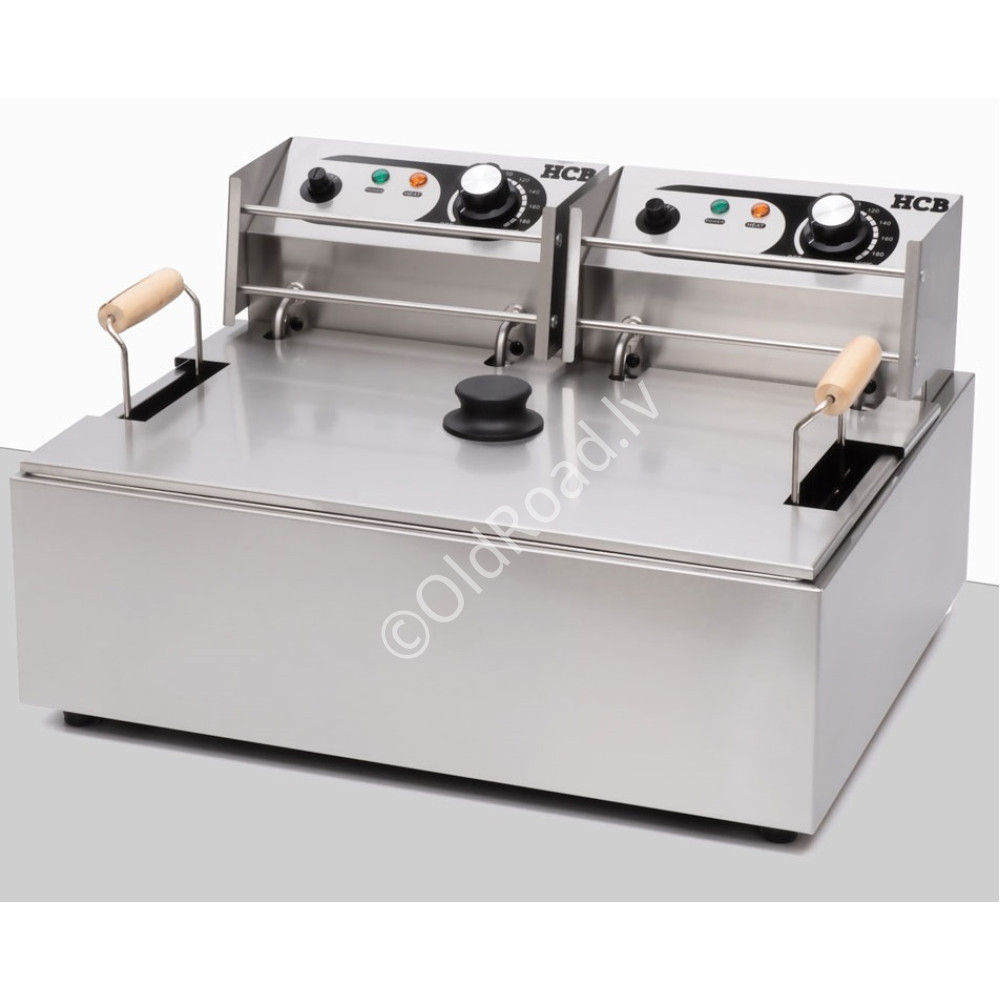 14 litres fish fryer, donut fryer, deep fryer, 230 V HCB stainless steel