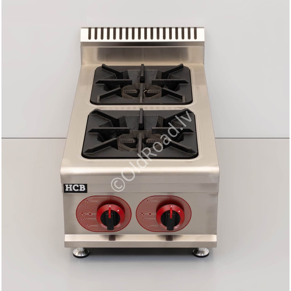 2-burner kitchen stove, propane gas, 14.6 kW, 40 cm